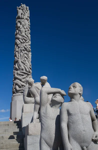 Sculptures in Vigeland park Oslo Norway — Stock Photo, Image