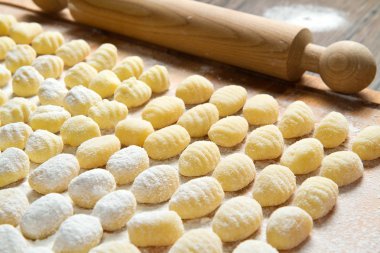 taze ev yapımı Patates gnocchi yemek için hazır