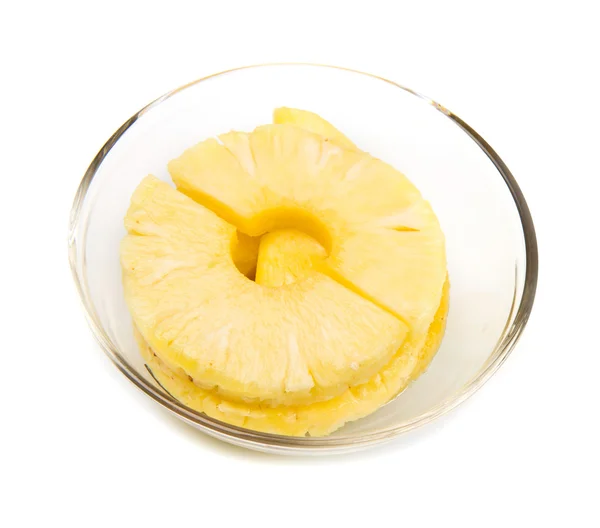 Pineapple Slices On White Background — Stock Photo, Image