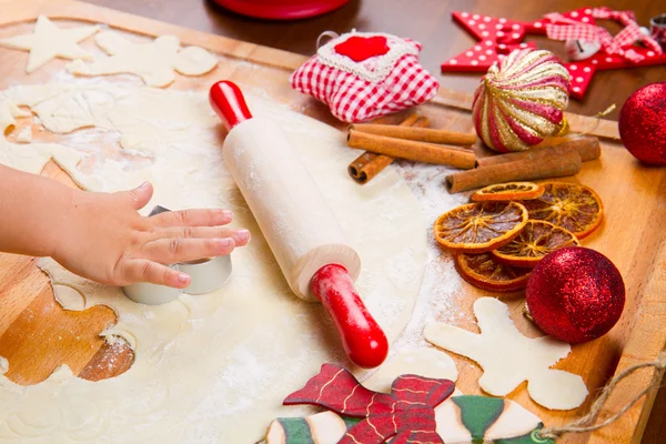 Noel için ev yapımı kurabiye hamuru — Stok fotoğraf