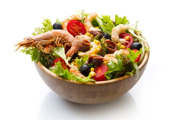 Prawn salad — Stock Photo, Image