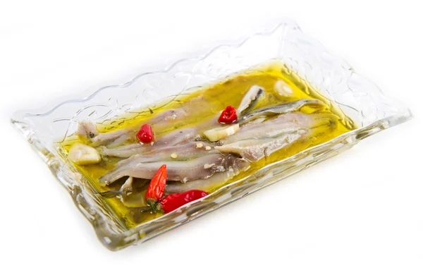 Anchoas marinadas — Foto de Stock