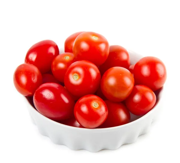 Bowl with fresh tomatoes — Stock Photo, Image