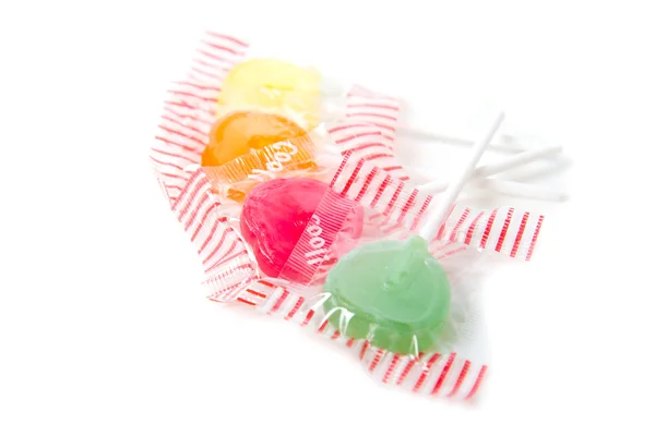 Färgade lollipop — Stockfoto