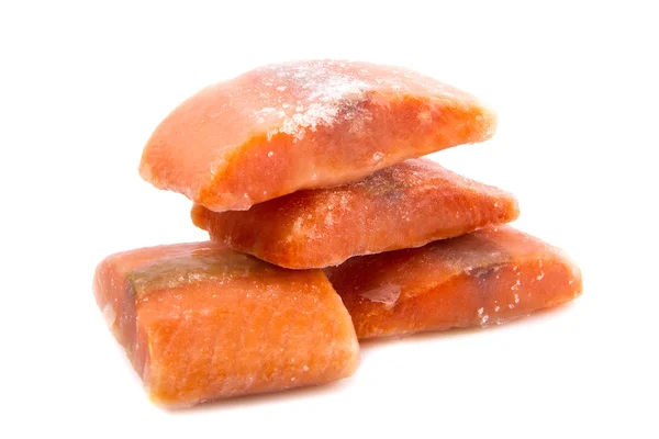 Bistecche di salmone congelate — Foto Stock