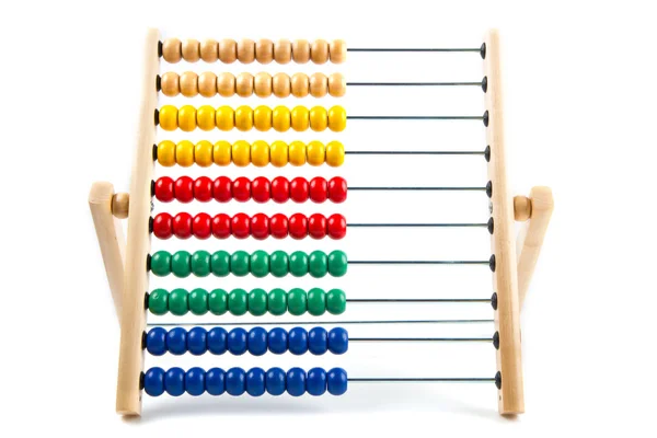 Saymayı öğrenmek için renkli oyuncak abacus — Stok fotoğraf