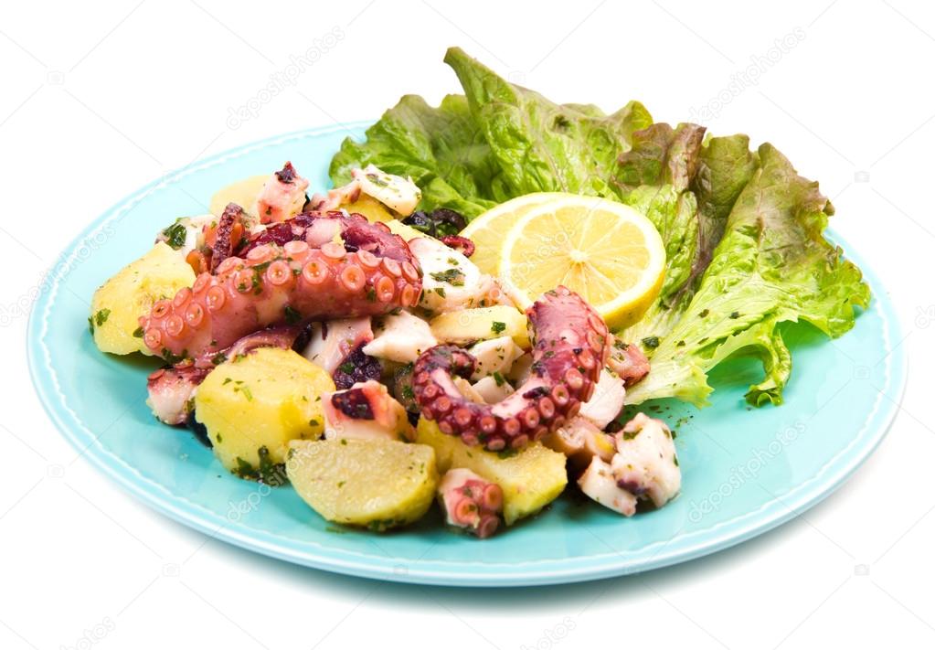 octopus salad with potatoes