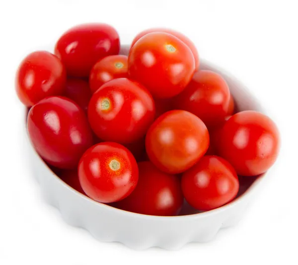 Bowl with fresh tomatoes — Stock Photo, Image