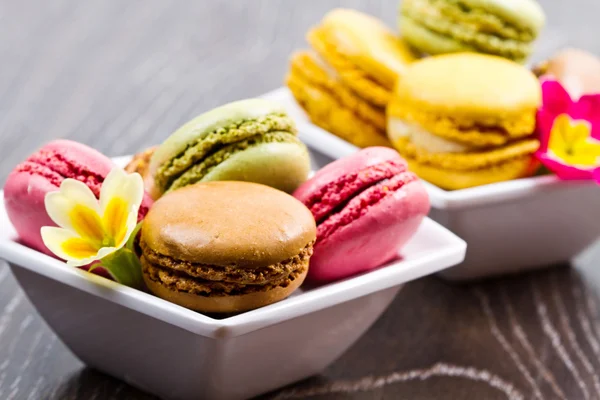 Smakelijke kleurrijke macaroon — Stockfoto