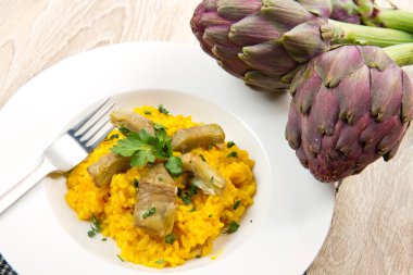 İtalyan risotto ile artichok
