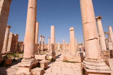 Antik jerash. gera Greko-Romen şehir Ürdün, kalıntıları 