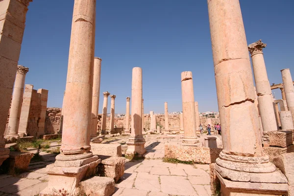 Ancient Jerash. Ruins of the Greco-Roman city of Gera at Jordan — Stock Photo, Image