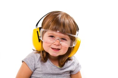 çalışma aracı ile kız bebek