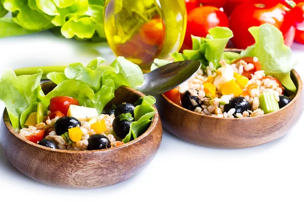 Spelt salad on white background — Stock Photo, Image