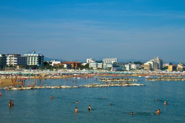 coast and beach of Cattolica on riviera romagnola, Italy  clipart