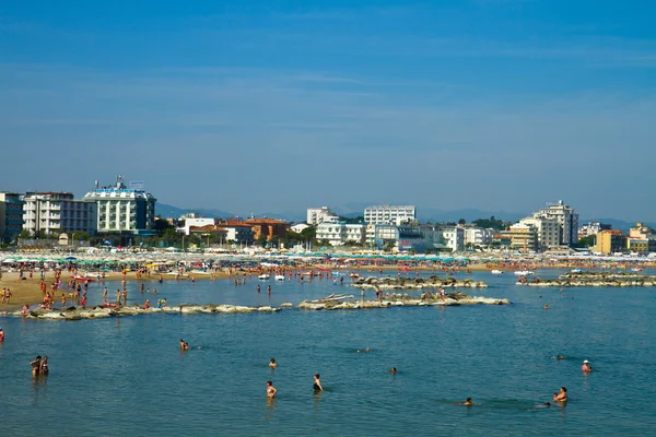 Pobřeží a pláže cattolica na riviera romagnola, Itálie — Stock fotografie