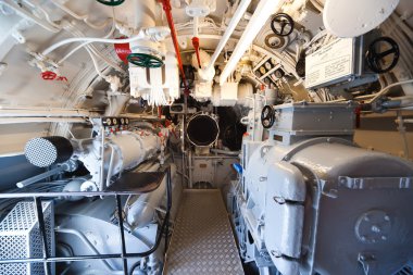 German world war 2 submarine - aft torpedo room clipart