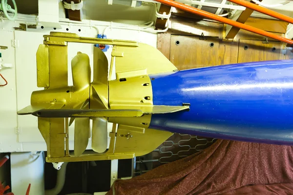 Tipo de submarino alemán VIIC / 41 de la Segunda Guerra Mundial - compartimiento de torpedos — Foto de Stock