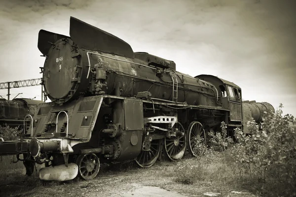 Una vieja locomotora — Foto de Stock