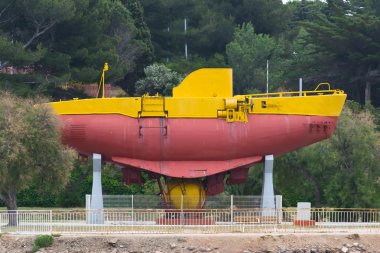 old bathyscaphe in Toulon Port clipart