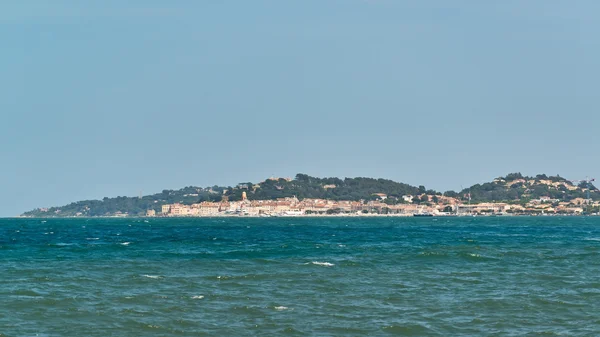 St. Tropez - wiev fra havet - Stock-foto