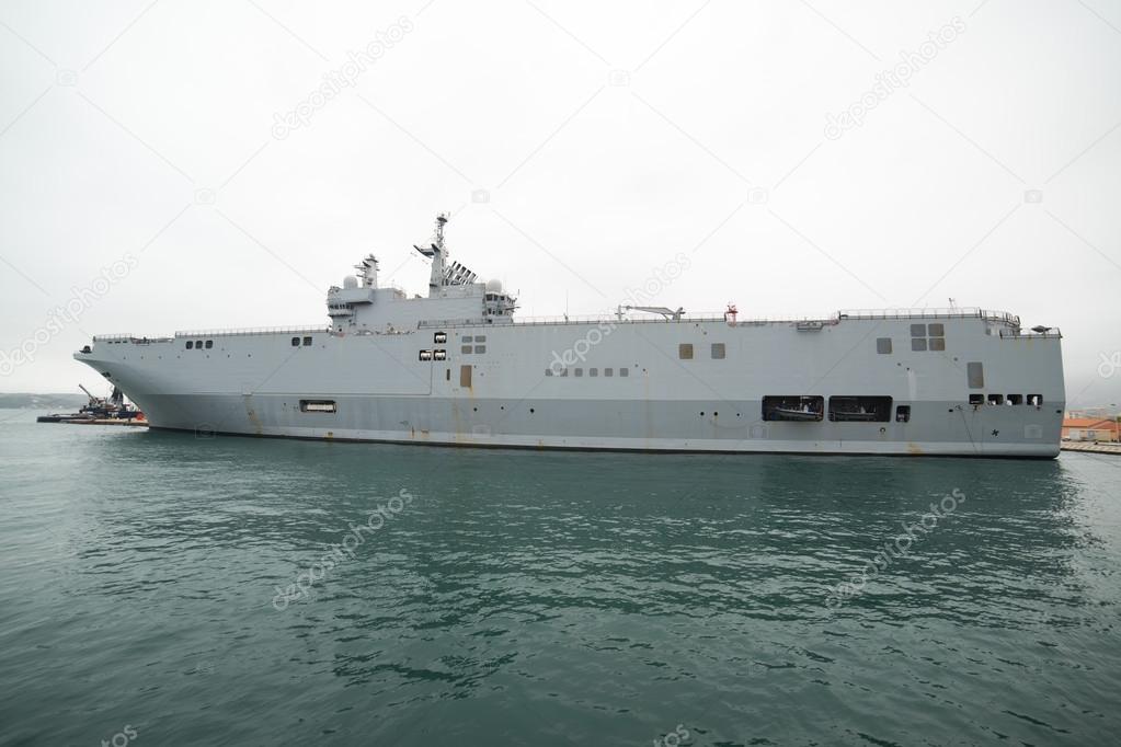 French navy Mistral class helicopter carrier