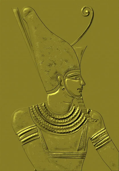 Mısır tanrısı ile çizim — Stok fotoğraf