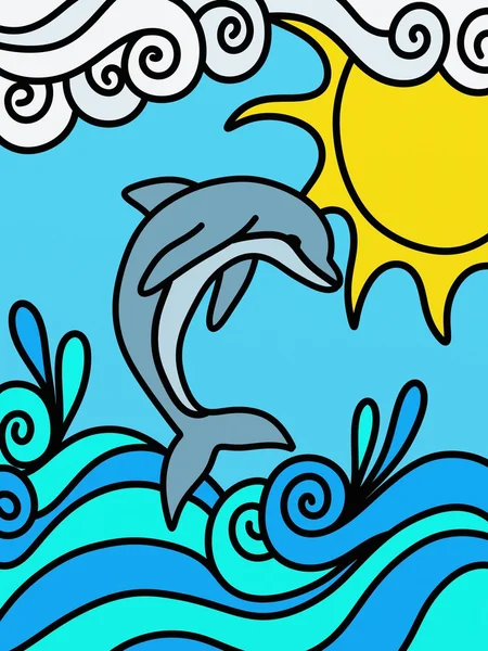 Modrý delfín — Stock fotografie