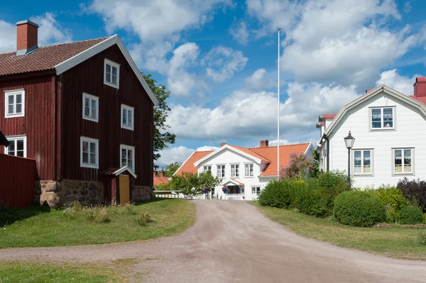 작은 마을 Pataholm, 스웨덴 스톡 사진