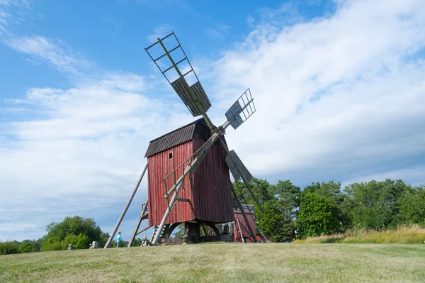 Sweden, island Oland: Old wooden windmill — Stockfoto