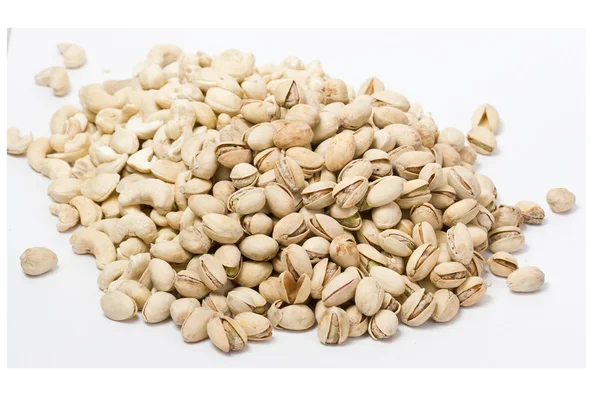 Pistachios and fresh cashew — Stock Photo, Image