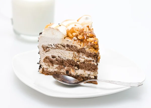Торт в тарелке — стоковое фото