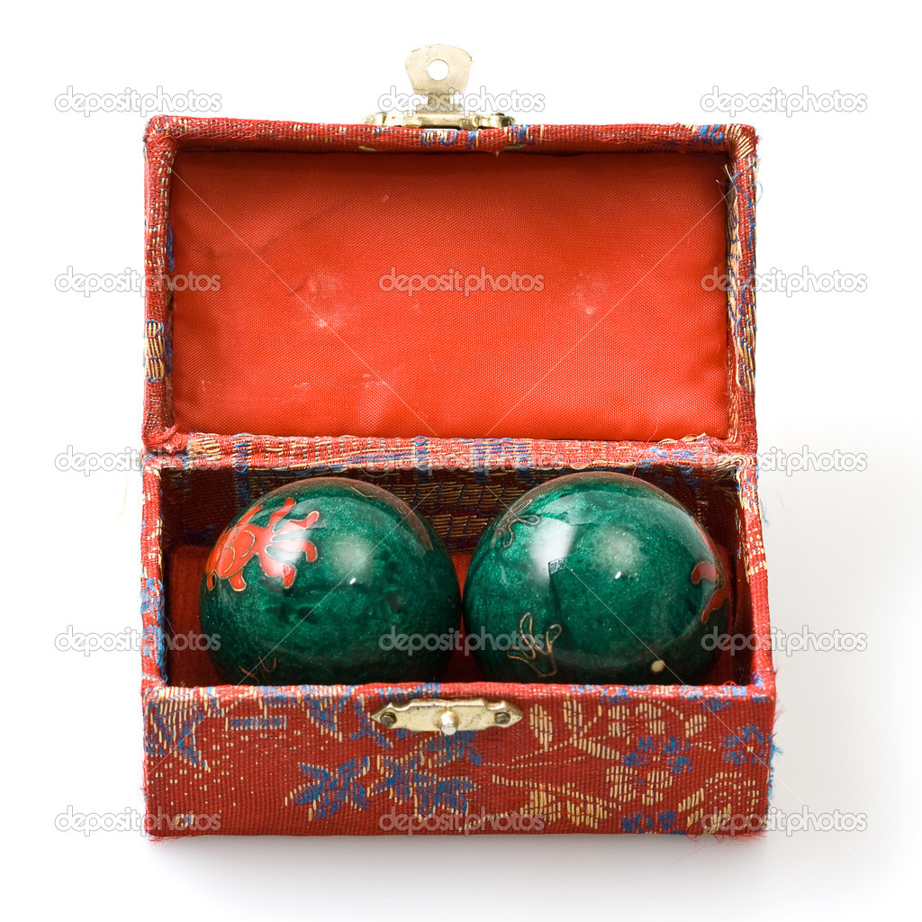 Green balls in red box