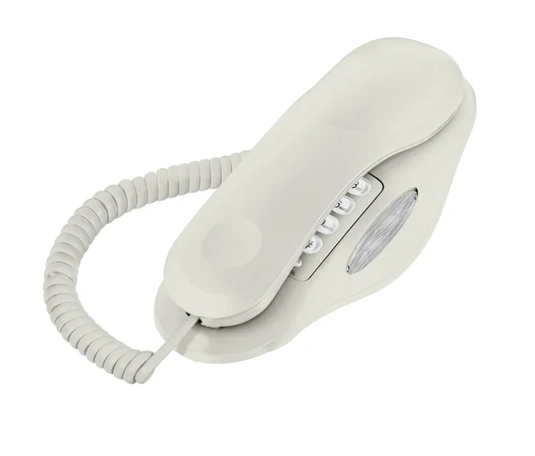 Biały biuro telefon — Zdjęcie stockowe