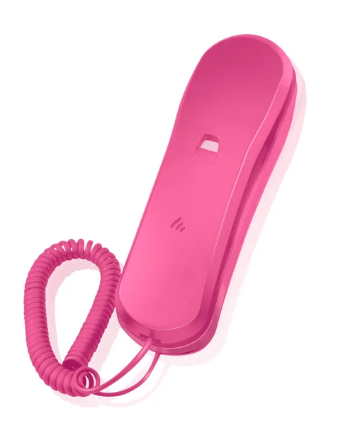 Pink office telephone — Stock Photo, Image