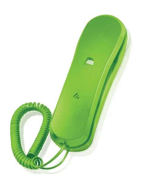 Telefone verde do escritório — Fotografia de Stock