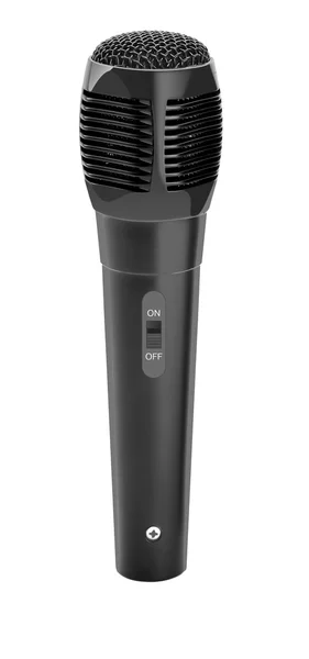Black dynamic wireless microphone — Stock Photo, Image