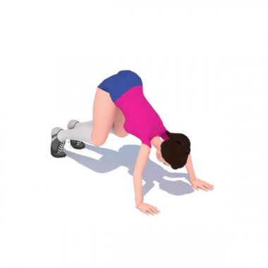 Çizgi film kızı Egzersizi Canlandırması