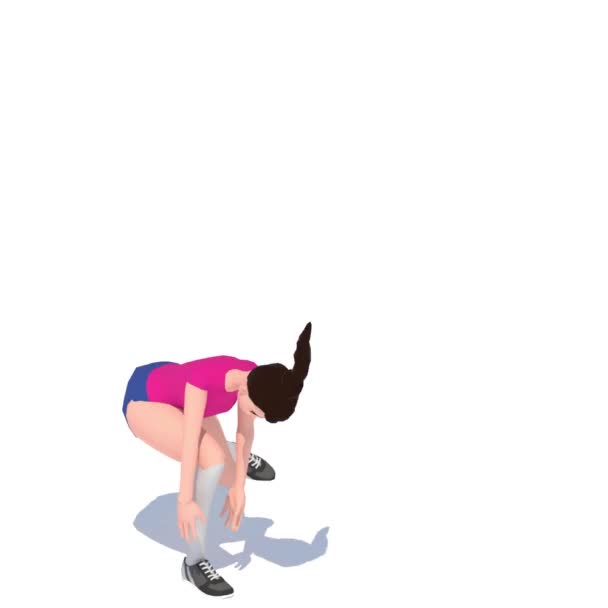 Dessin Animé Fille Exercice Animation — Video