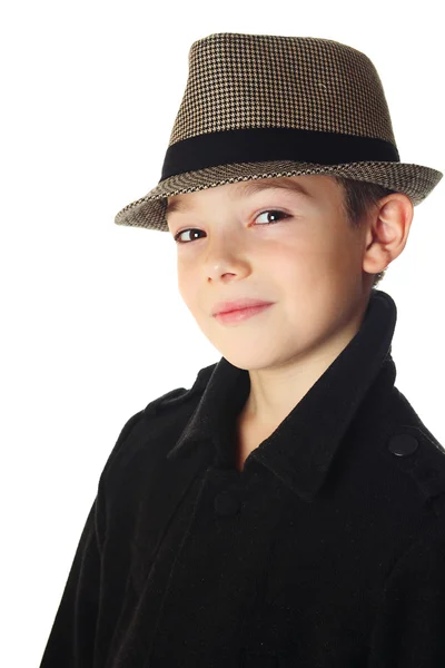 Rapaz com um chapéu — Fotografia de Stock