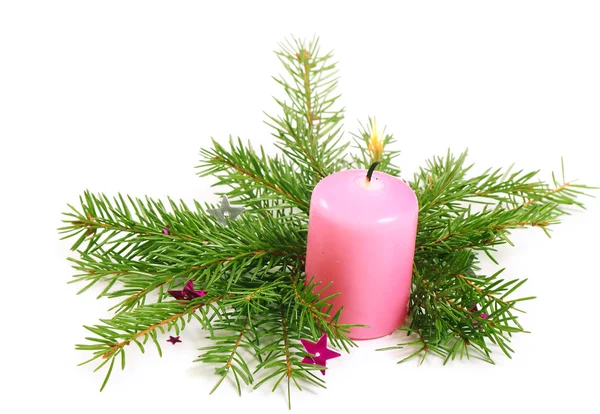 Christmas candle — Stock Photo, Image