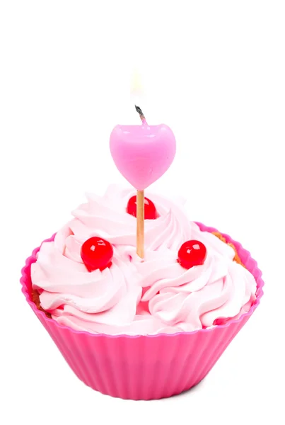 Cupcake aniversário — Fotografia de Stock