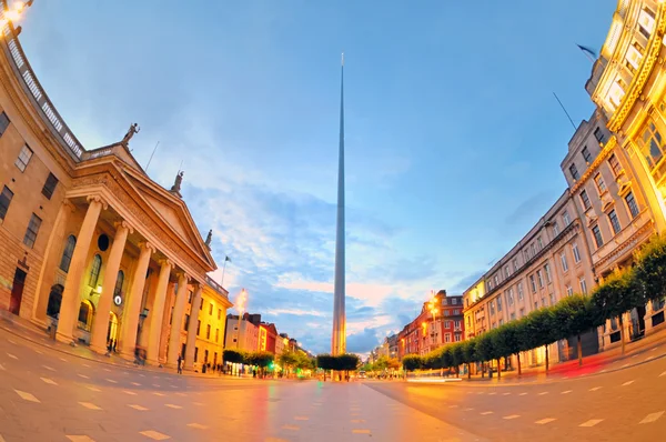 The historic Spire of Dublin in night time — Stock Photo, Image