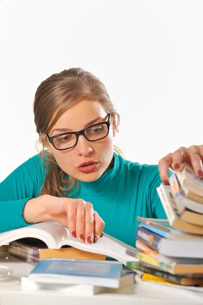 Tiener meisje studeren — Stockfoto