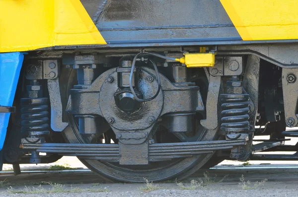 Railway wheels wagon recondition — Stock Photo, Image