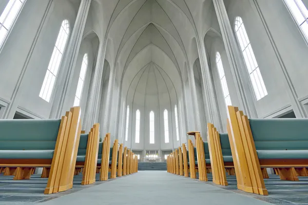 ในโบสถ์ Hallgrimskirkja, เรคยาวิก — ภาพถ่ายสต็อก