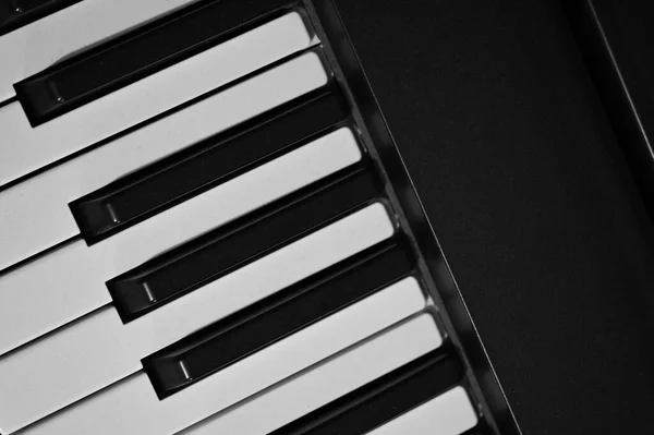 Abstract Closeup Shot Piano Keyboard — Stock Photo, Image
