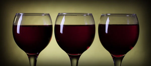 Drie wijnstokras glas studio shot — Stockfoto