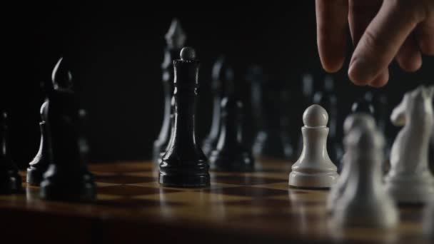 Šachovnice Pěšáci Close Video Full — Stock video