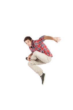 Kırmızı gömlek ile dansçı